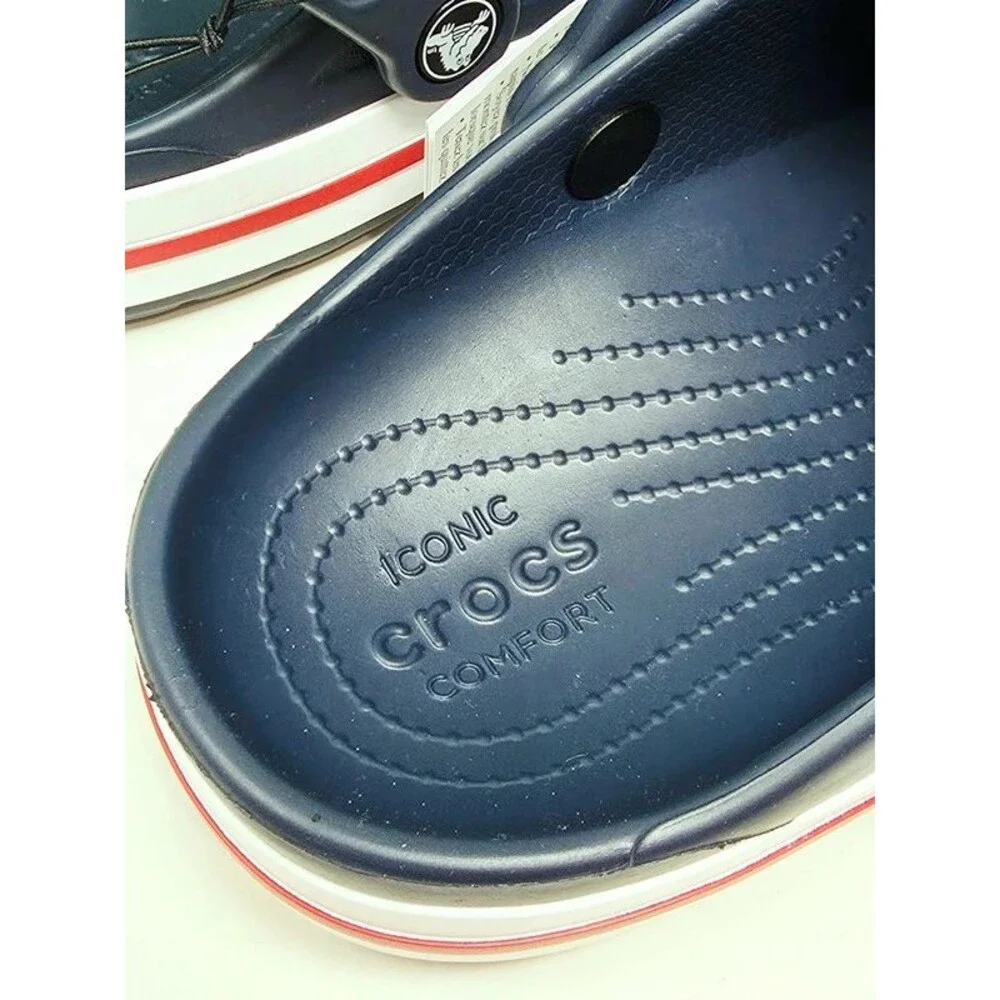 Crocs Classic Clogs Navy Red White M6|W8 Men's Size 6/ Women's Size 8 Unisex